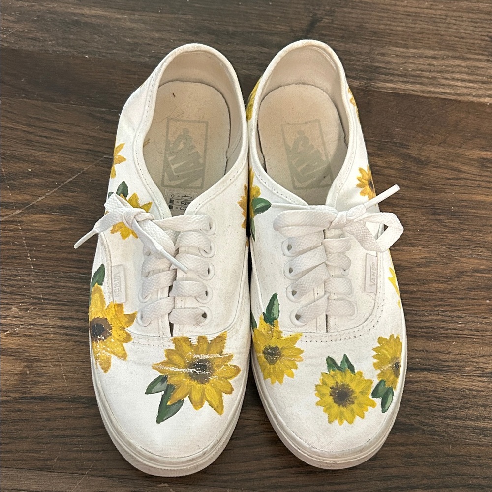 Vans Sunflower White Canvas Sneakers